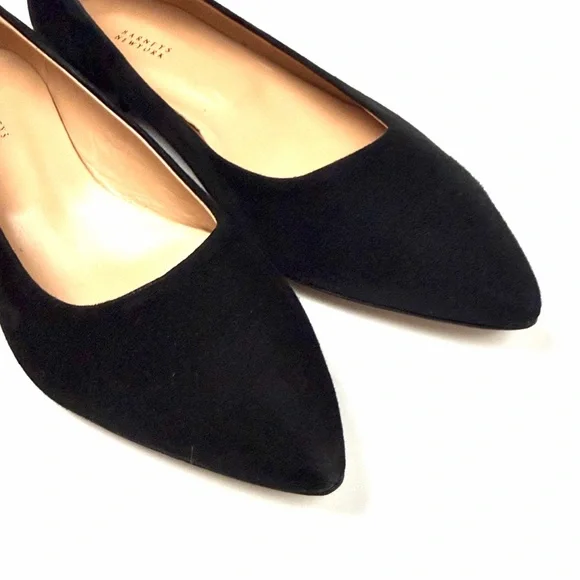 New Barneys New York Black Suede Flats Pointed Toe 36,5 US 6,5 - Picture 4 of 11